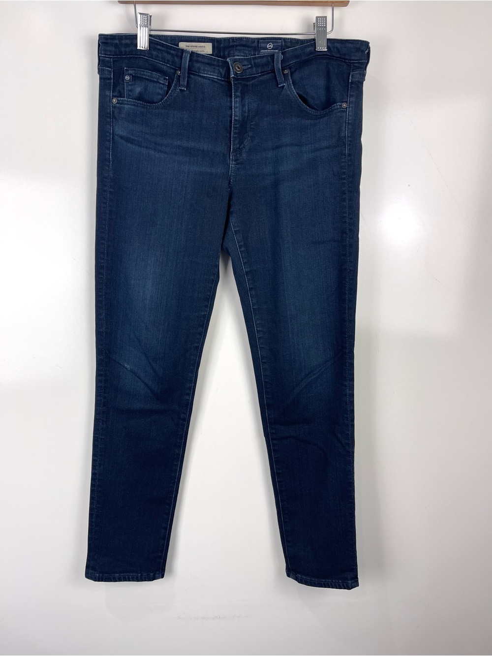 AG Jeans The Stevie Ankle Slim Straight Jeans Women’s Size 31R Dark Wash Blue